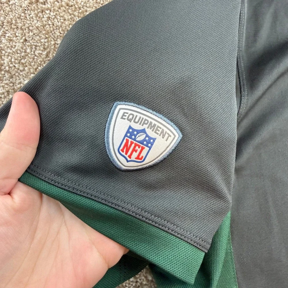 Nike NFL Equipment Green Bay Packers Dri-FIT Training Polo Mens XXL Grey Green